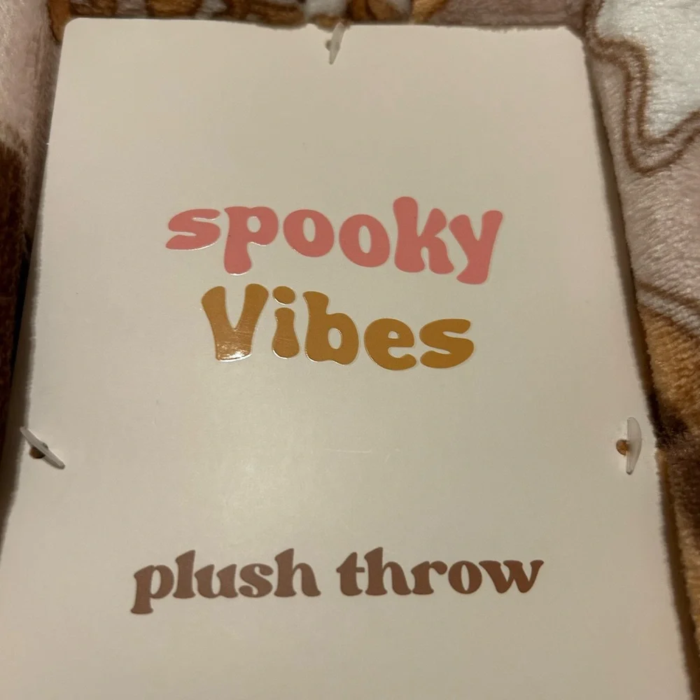 Spooky Vibes Halloween Plush throw